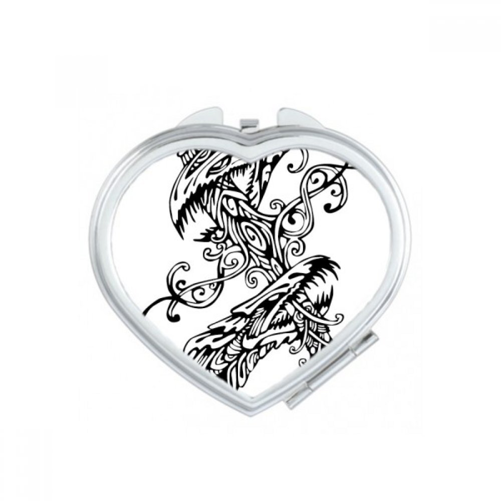 Miroir de poche dragon chinois compact de maquillage portable et mignon pour sac à main