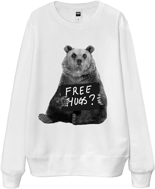 Amazon ノーブランド品 寂しがりやなクマ 無料でハグしますよ キッズスウェット トレーナー パーカー 通販