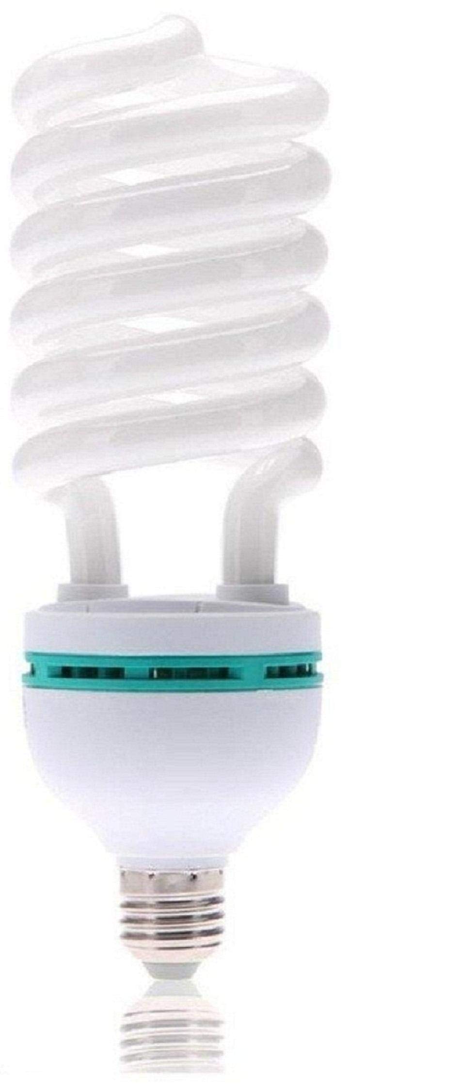 COOPIC 2x 45W CFL E27 Light Bulb, 6500K Daylight Balanced Spiral Bulb for Photography Lighting Photo Studio Energy Saving Lamp