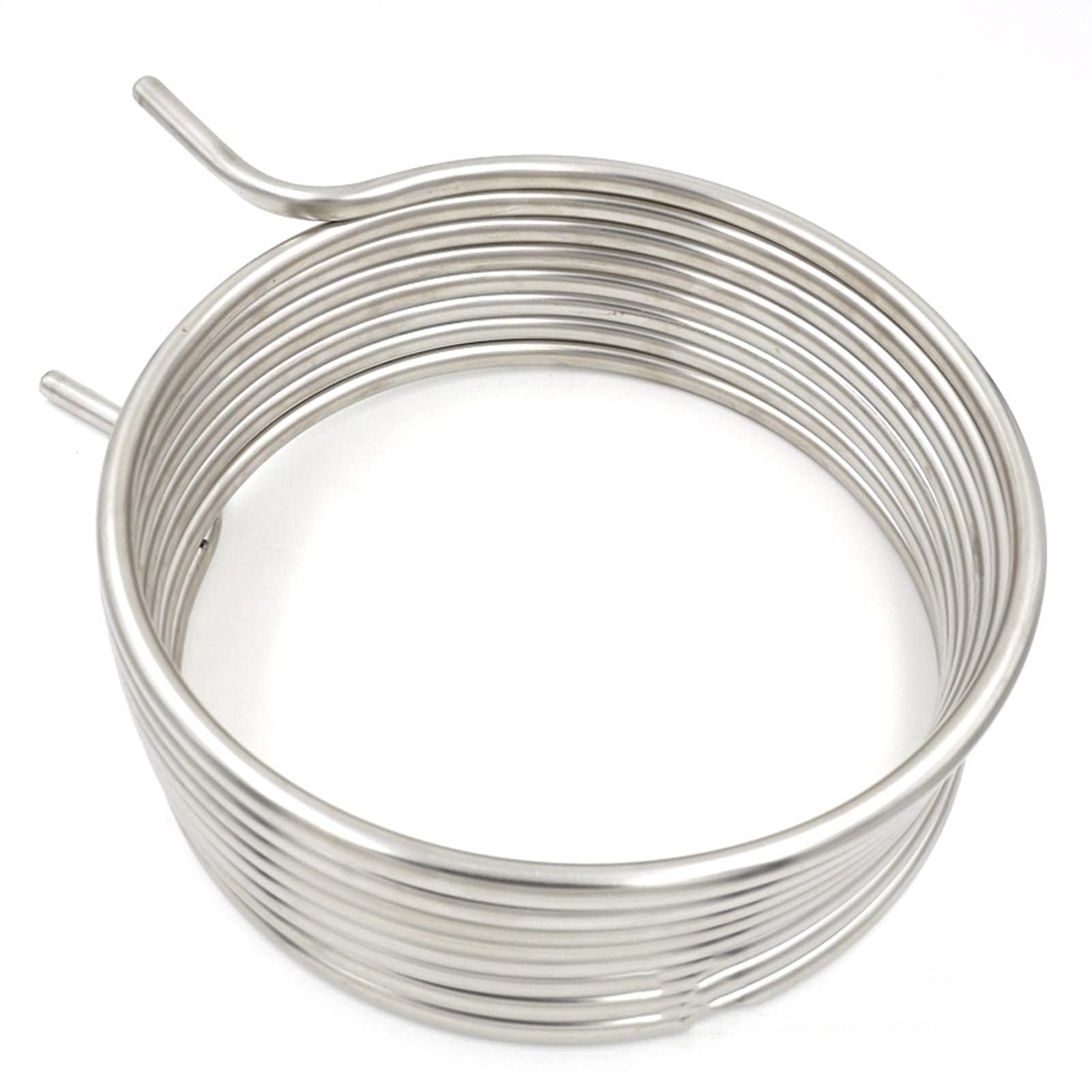 Enfriador de mosto de tanque de licor caliente de 25' x 1/2" de acero inoxidable de 12" de diámetro, serpentín de enfriamiento de cerveza de acero inoxidable, enfriador de inmersión for elabora