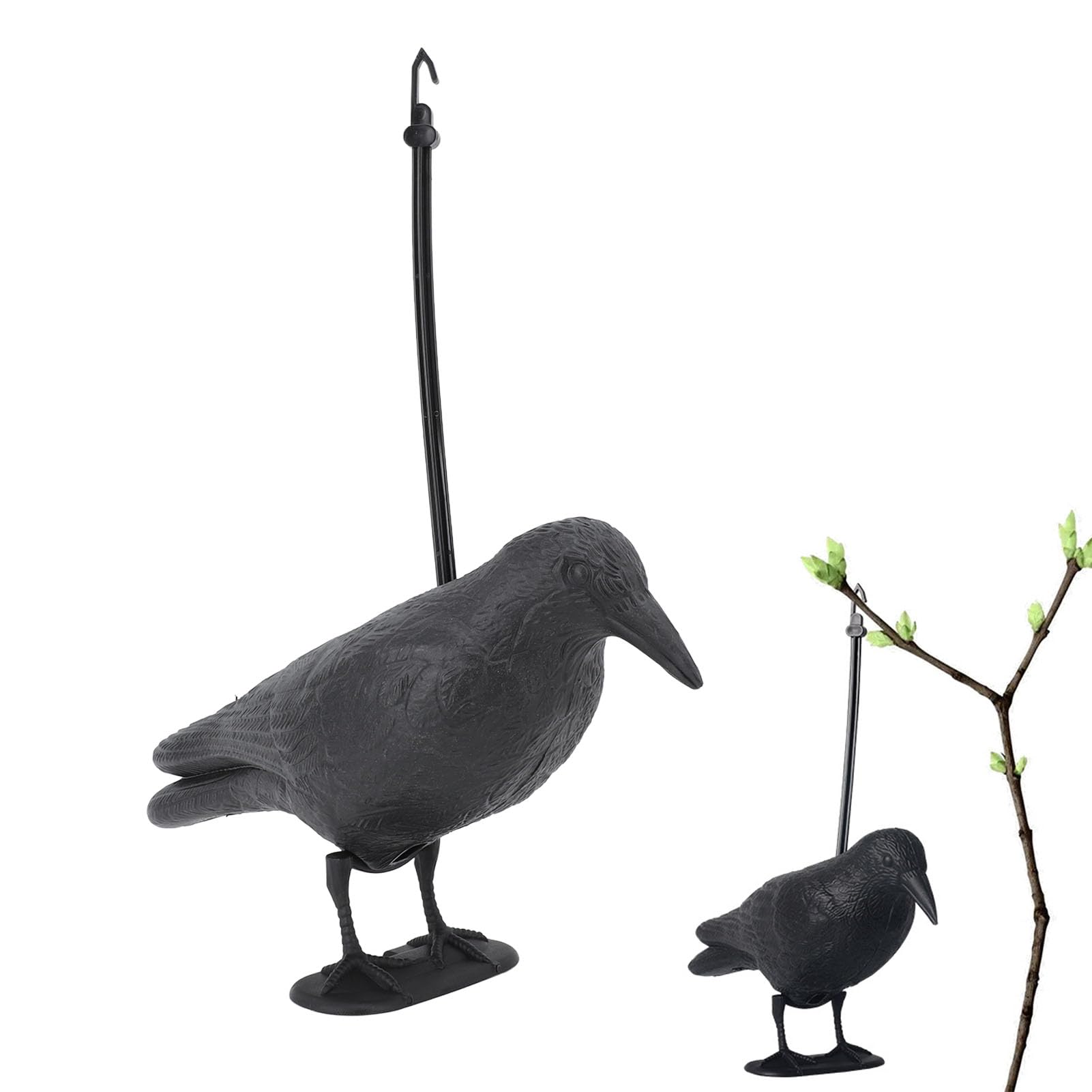 Pissente PE 3D Crow Decoy with Lifelike Design, Effective Bait, Material, for Shooting, Halloween Decoration