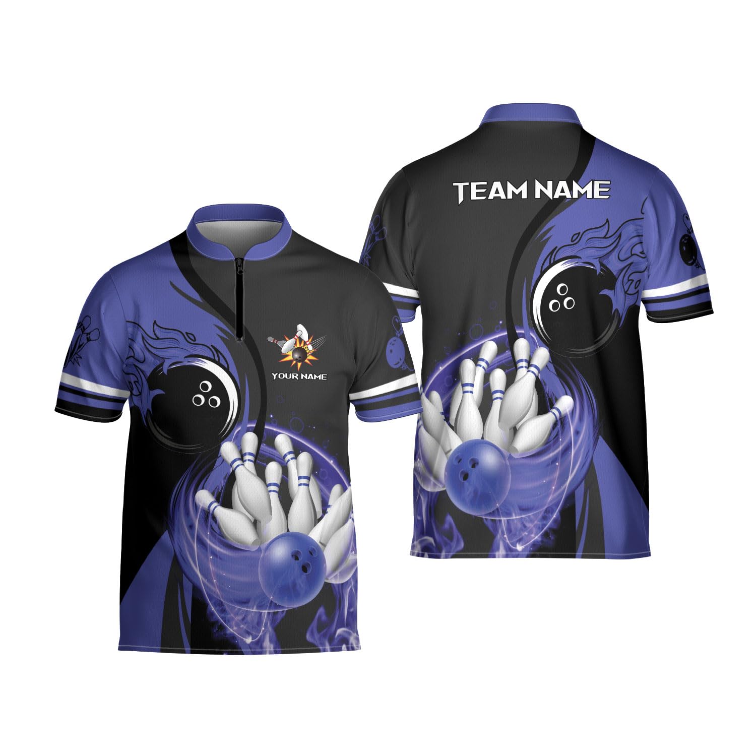 Ligthuy Personalized Bowling Jersey 3D, Bowling Shirts for Team, Bowling Shirt Unisex for Men Women, Bowling Shirts for Men (Multi 15)