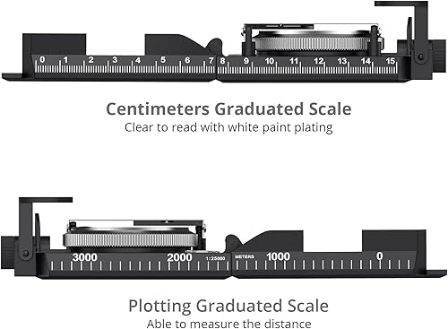 Miniatura 10 de Proster Brújula de senderismo IP65 con clinómetro de observación profesional brújula militar de metal para campamento impermeable con bolsa de
