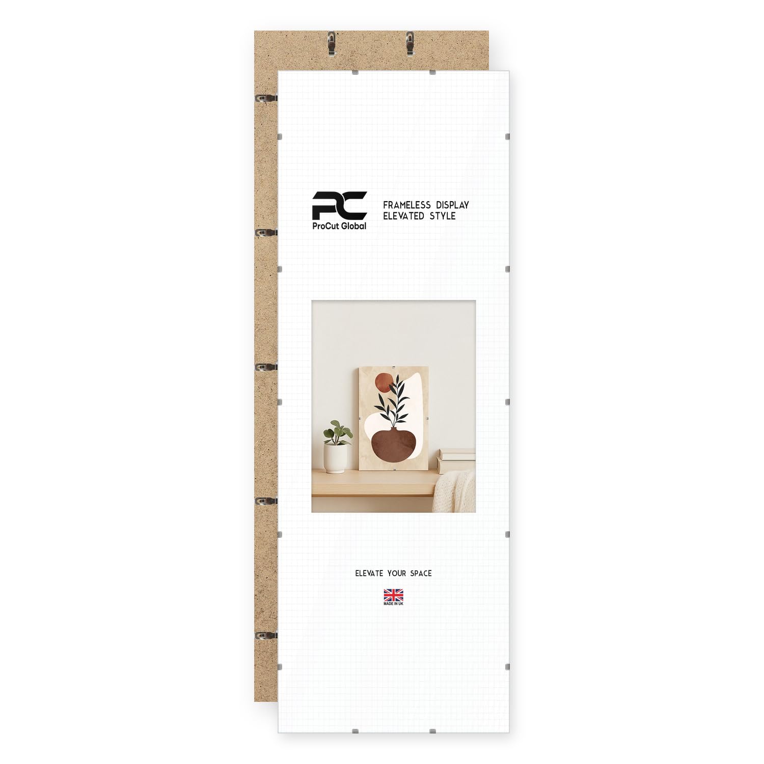 Procut Global 100x35cm Frameless Clip Picture Frames For Photos — image 1