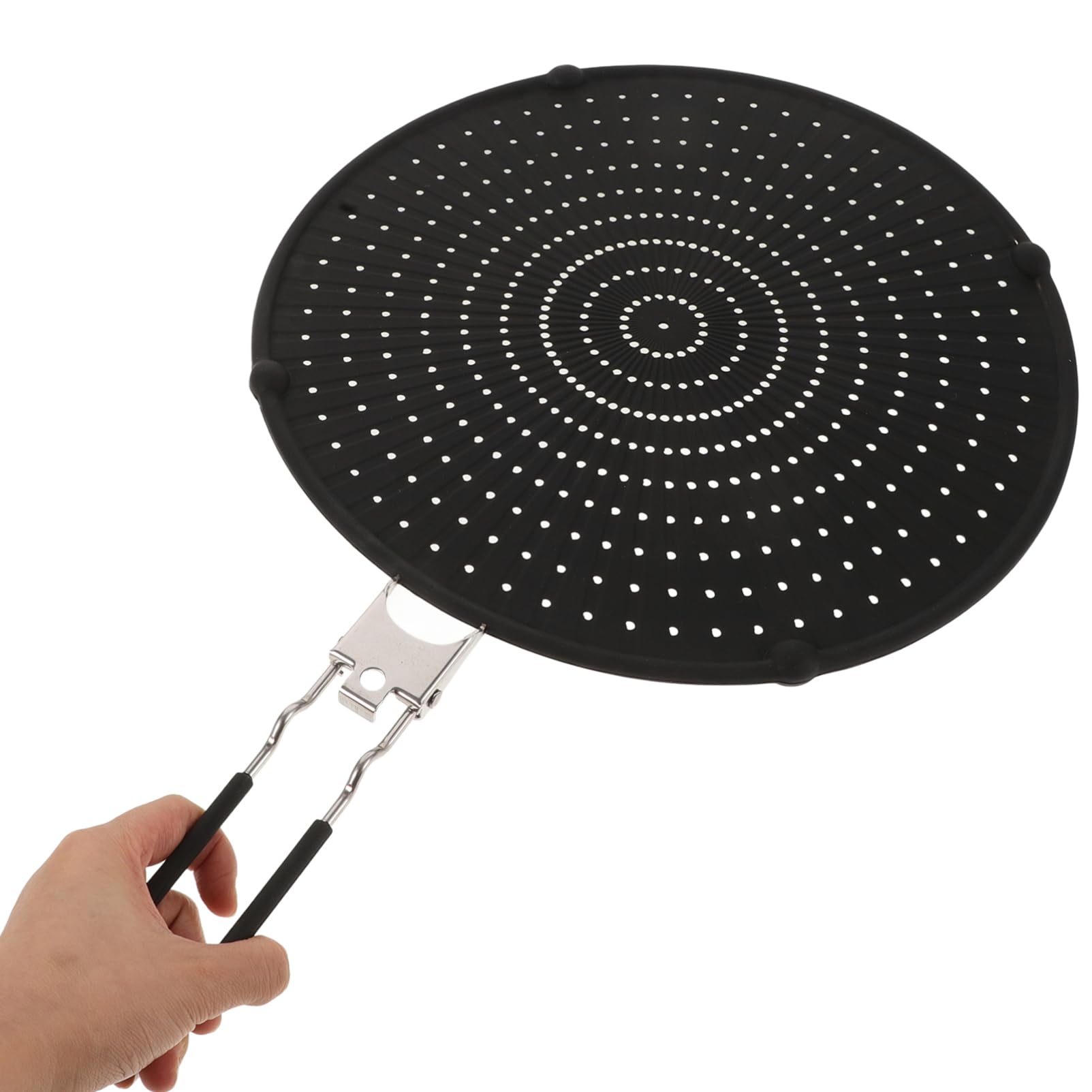 Zerodeko Coperchio Silicone Schermo Antispruzzo Acciaio Inossidabile Design Pieghevole per Protezione Caldo per Cucinare e Friggere