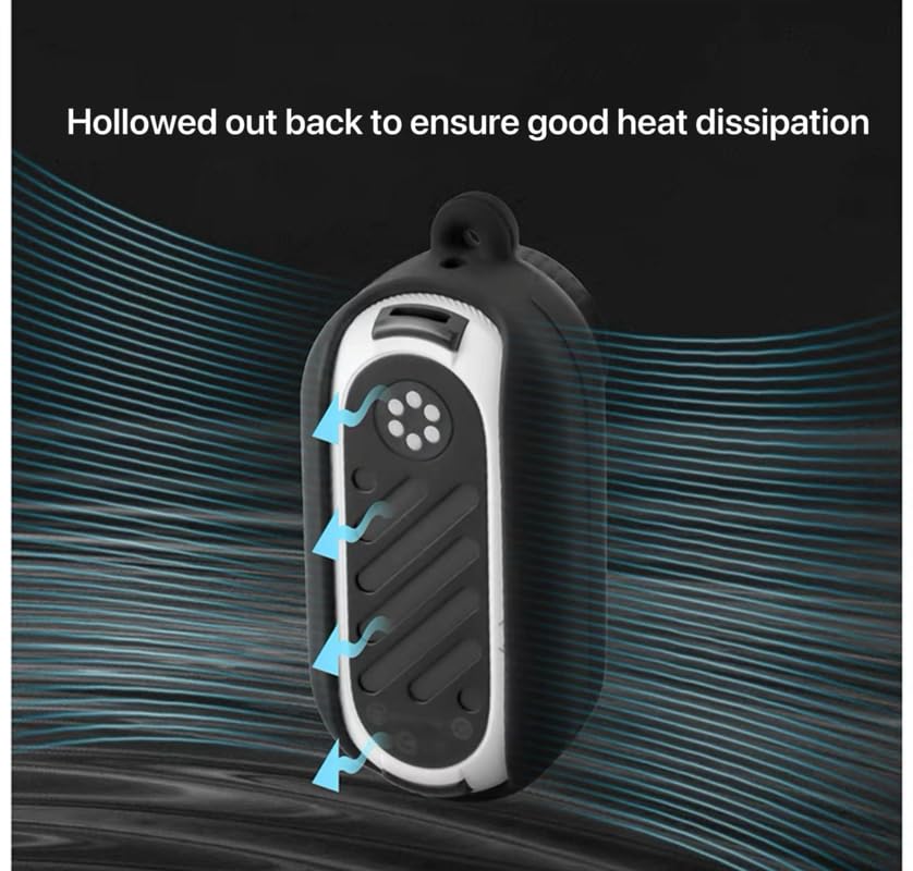 for Insta360 Go 3S Heat Dissipation Silicone Cover+Lens Caps+Hanging Rope,Silicone, Waterproof,Scratch-Resistant, Dirt-Resistant, Portable Vlogging Camera Lens Protection Accessories Set of 3 (White)