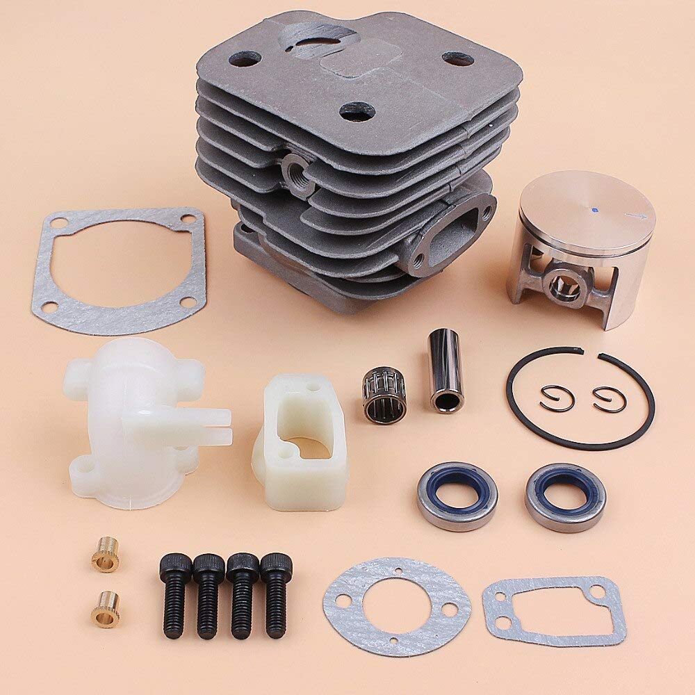 Big BORE 52MM Cilindro Pistón Tornillo Junta Reconstrucción Kit Ajuste para Husqvarna 61 268 272 272XP Motosierra Motor Recambios Nikasil Placa