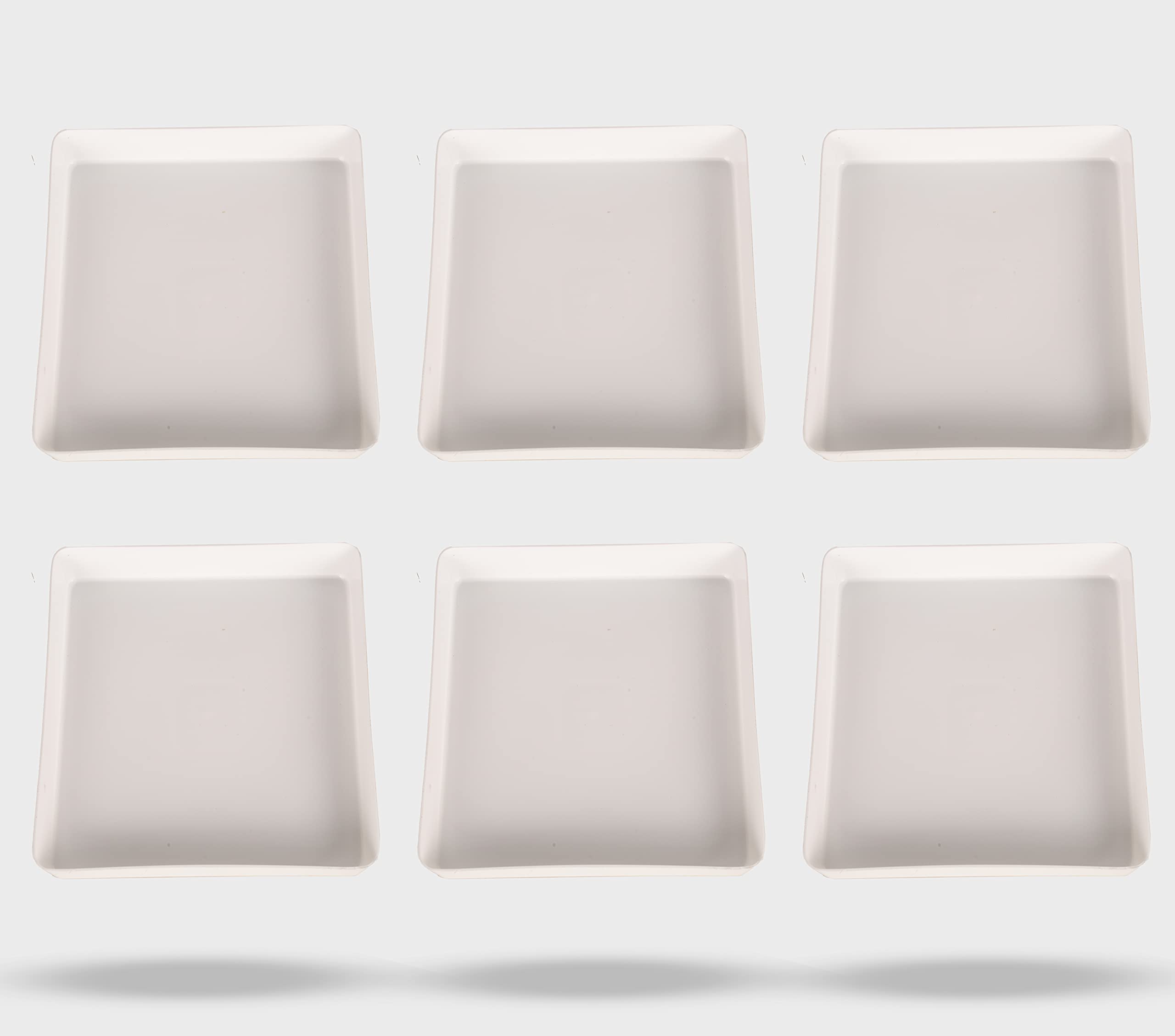 HINS 8 inch Square Shape Dipping Plate Set of 6 for Gamla for Indoor and Outdoor Gardening (White, 6) Gamla for Garden 12 Inch I 12 Inch Pots for Plants I Pots for Plants (B09BZ96QFY) Amazon Price History, Amazon Price Tracker