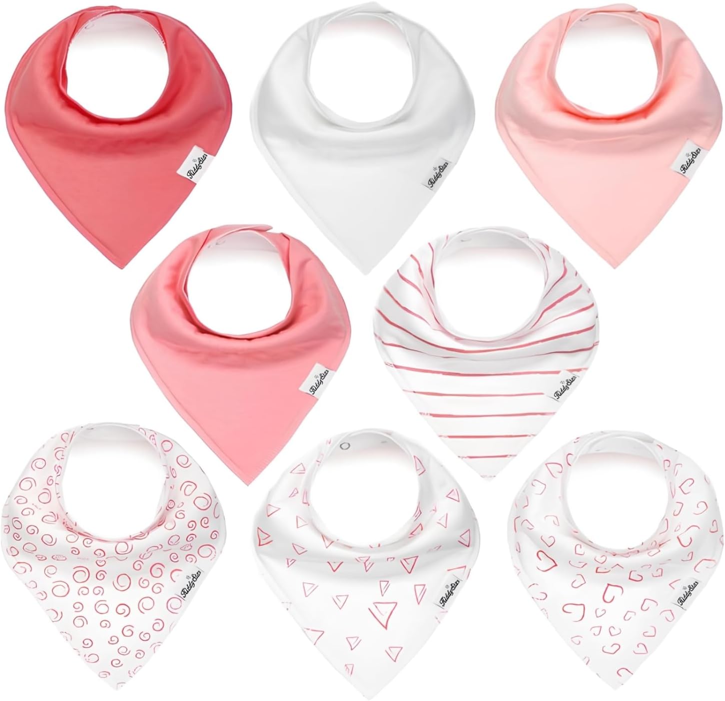 Drool Bibs for Babies – Organic, Unisex, Soft Absorbent Teething Bibs with Adjustable Snaps