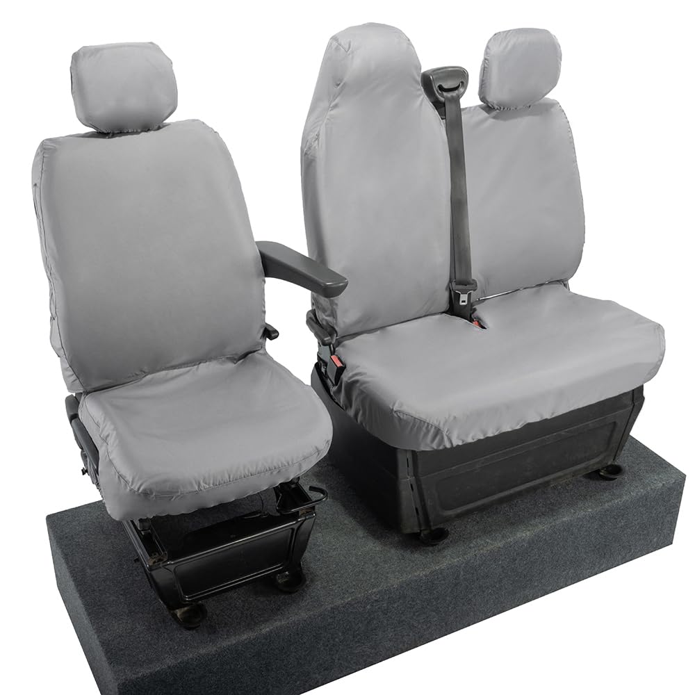 UK Custo Covers SC235B Tailored Heavy Duty Waterproof Front Seat Covers (Split Passenger Base - View #8
