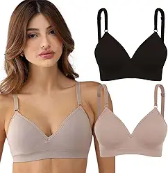 Kit 02 Sutiãs Trifil Daily Bojo e Sem Costura Com Alças Reguláveis