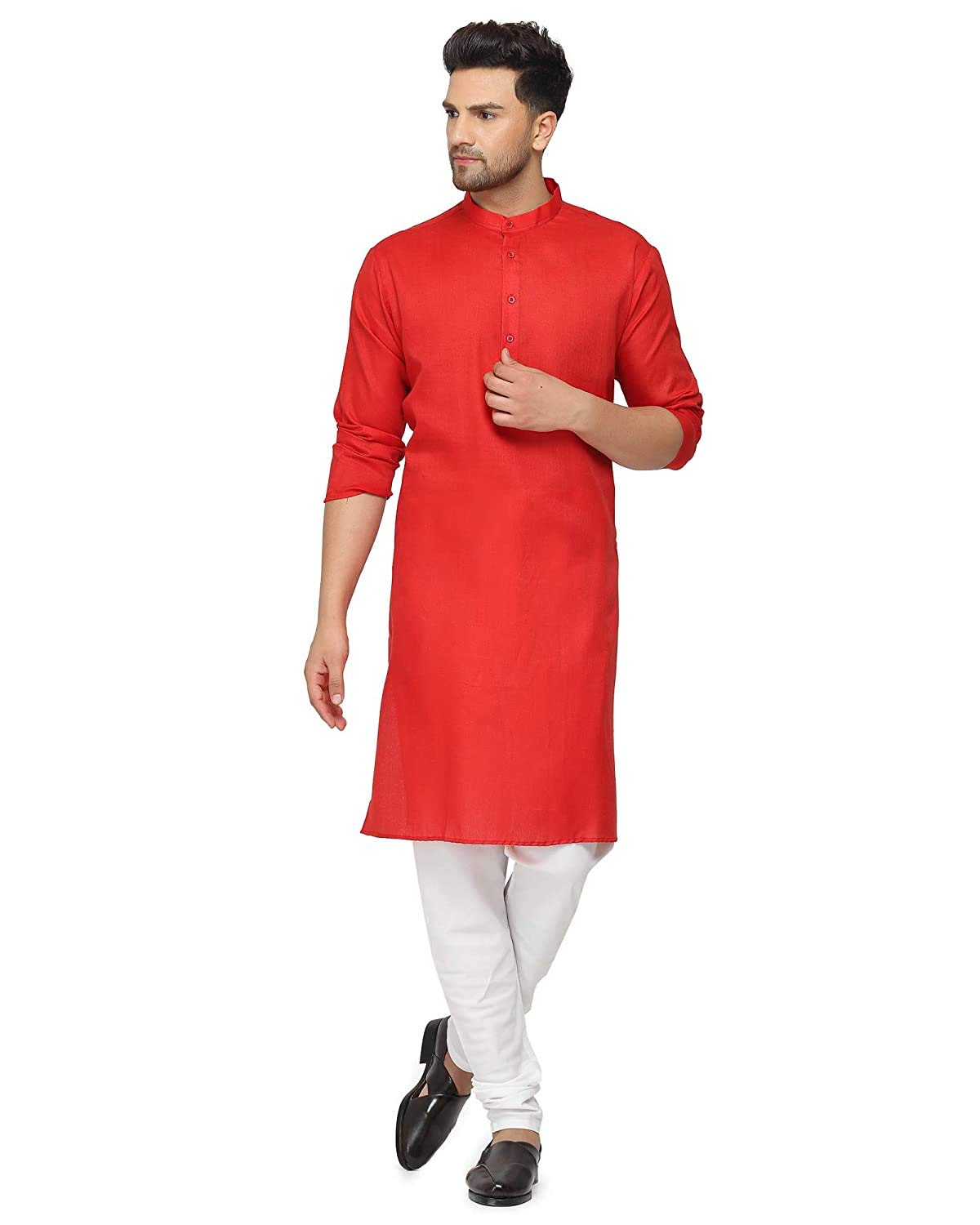 royal kurta Men's Cotton Blend Kurta Pyjama Set-picture-57