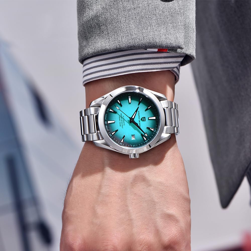 CADISEN Pagani Design Orologio Automatico Uomo Movimento Giapponese | 100 metri impermeabile vetro zaffiro cinturino in acciaio inox orologio di lusso di sport d'affari degli uomini PD-1688