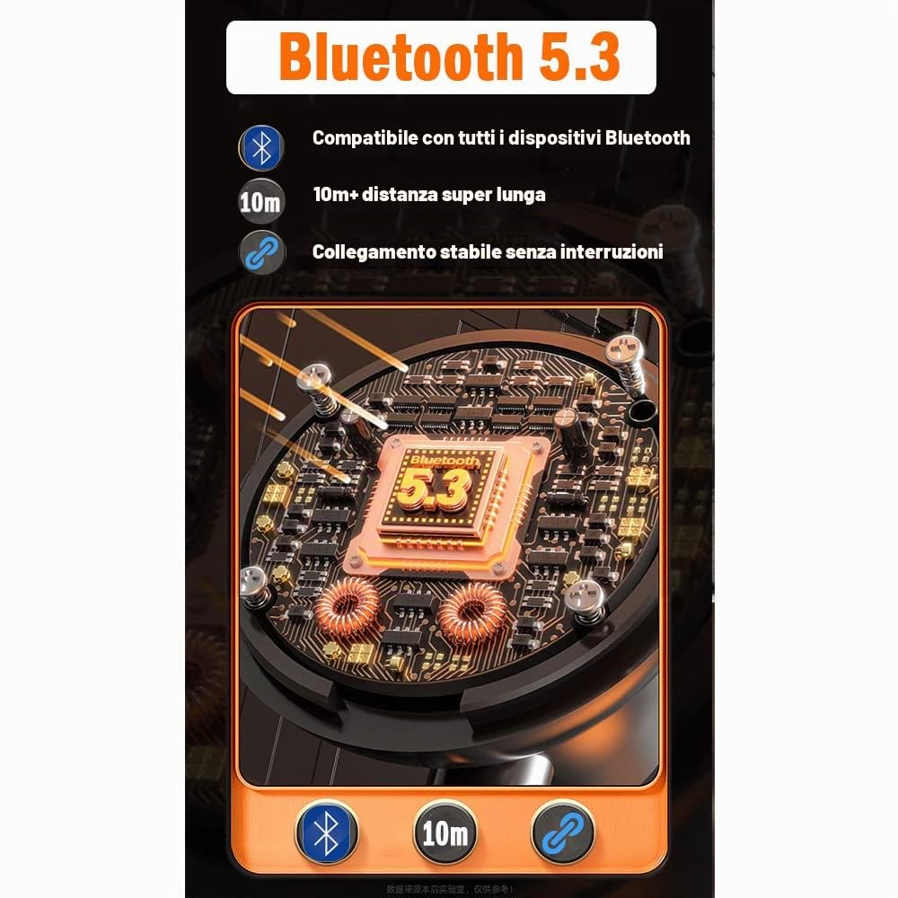 Cuffie Bluetooth,[Potente]25 Ore Auricolari In-Ear Bluetooth 5.0 con Stereo Surround 3D, Cuffie Wireless Magnetiche con Microfono, Bluetooth Sport per Corsa, Fitness, relax, musica