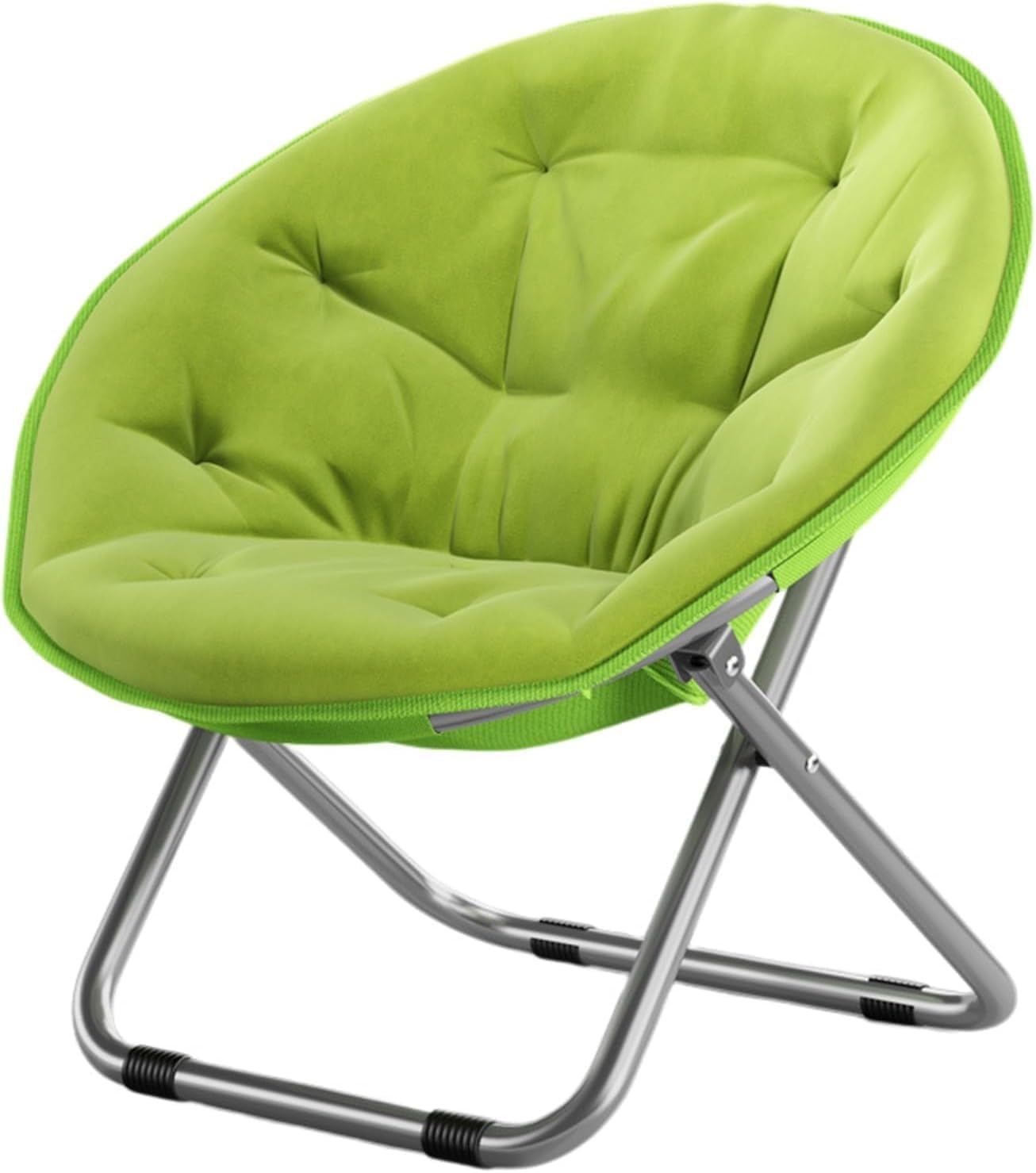 Lightweight Folding Moon Chair for Bedroom and Living Room Green Load Capacity 125kg(Green)