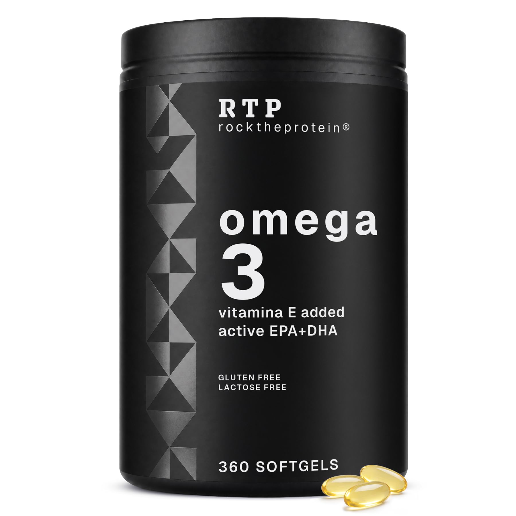 Omega 3 2000 mg RTP, 360 Cápsulas Blandas, Con Vitamina E 360 unidad (Paquete de