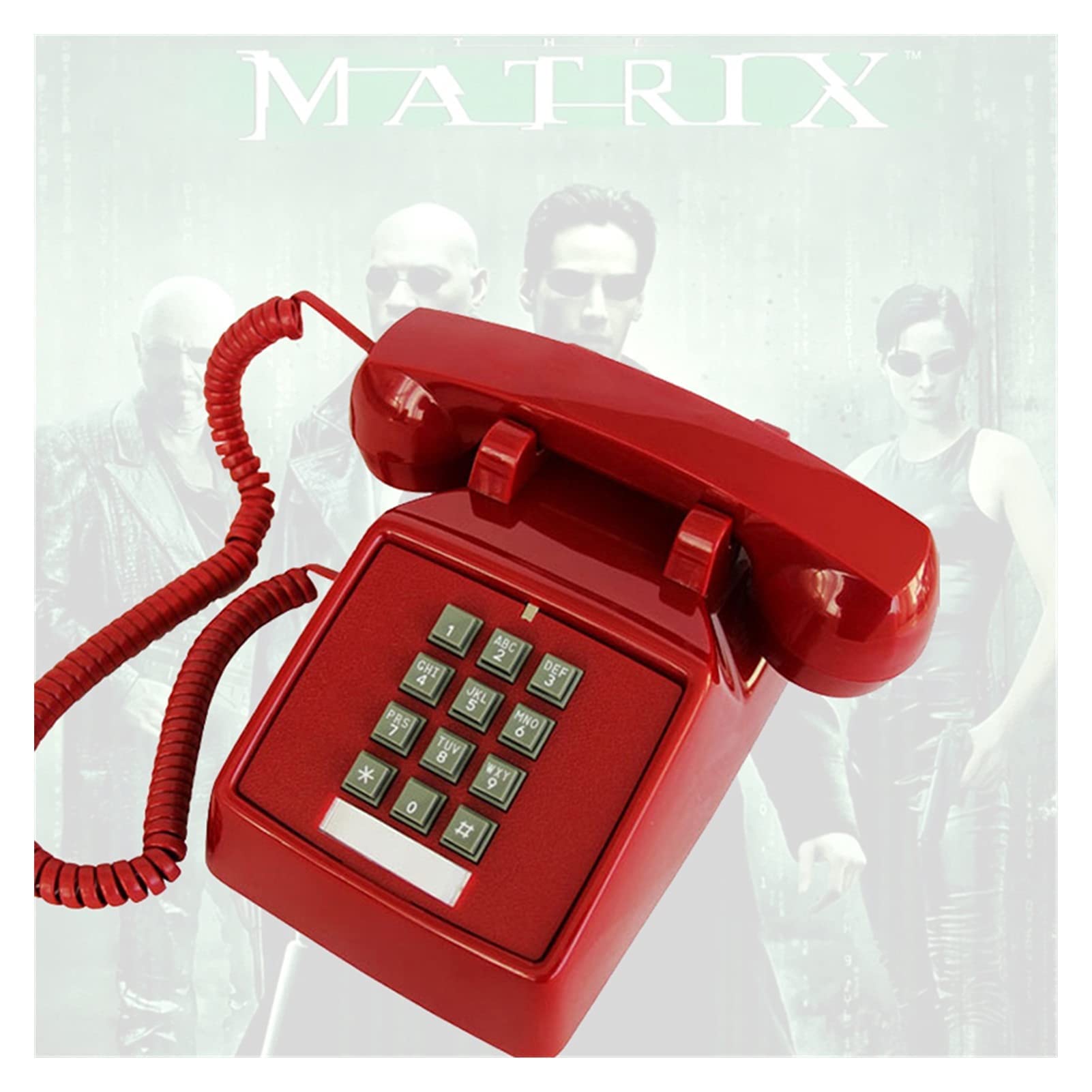 Teléfono Fijo con Cable de diseño Retro: clásico Vintage Antiguo con dial de botón, Mesa de Escritorio, Oficina en casa, Auricular con Cable en Espiral con dial de botón, Conector telefónico está