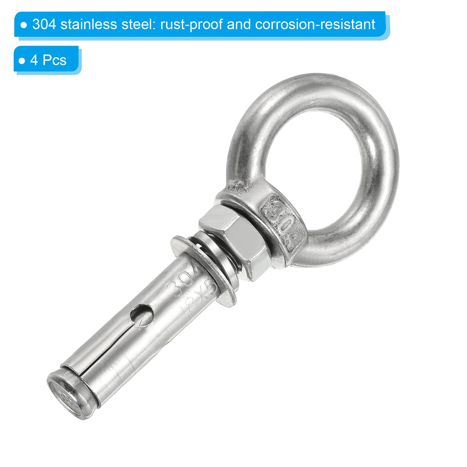 PATIKIL Expansion Eye Bolt M8x50mm - Image 3