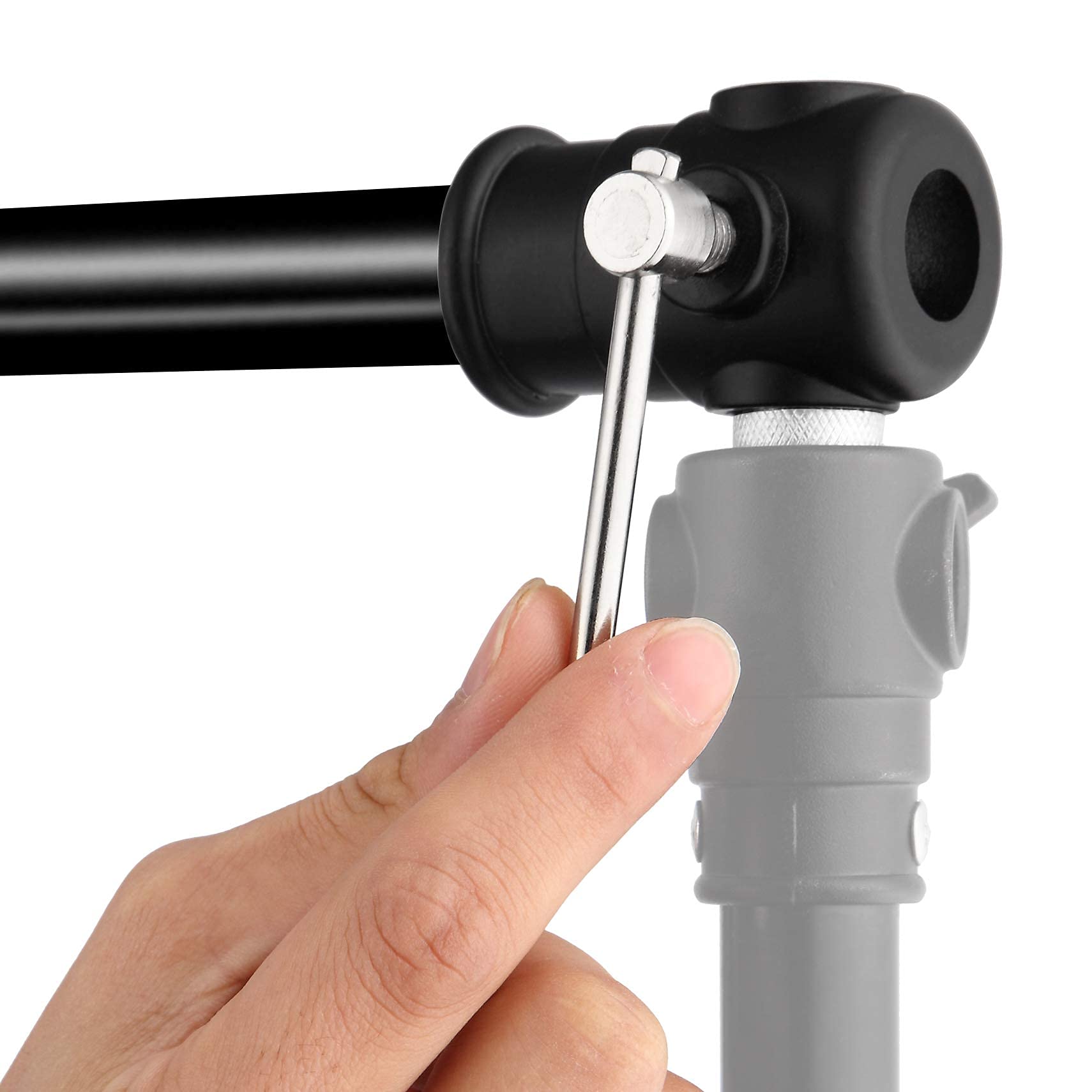Selens 120-300 cm Soporte de fondo barra transversal ajustable soporte de fondo negro barra de fondo para trípode de luz C soporte estudio retrato vídeo fiesta boda fotografía