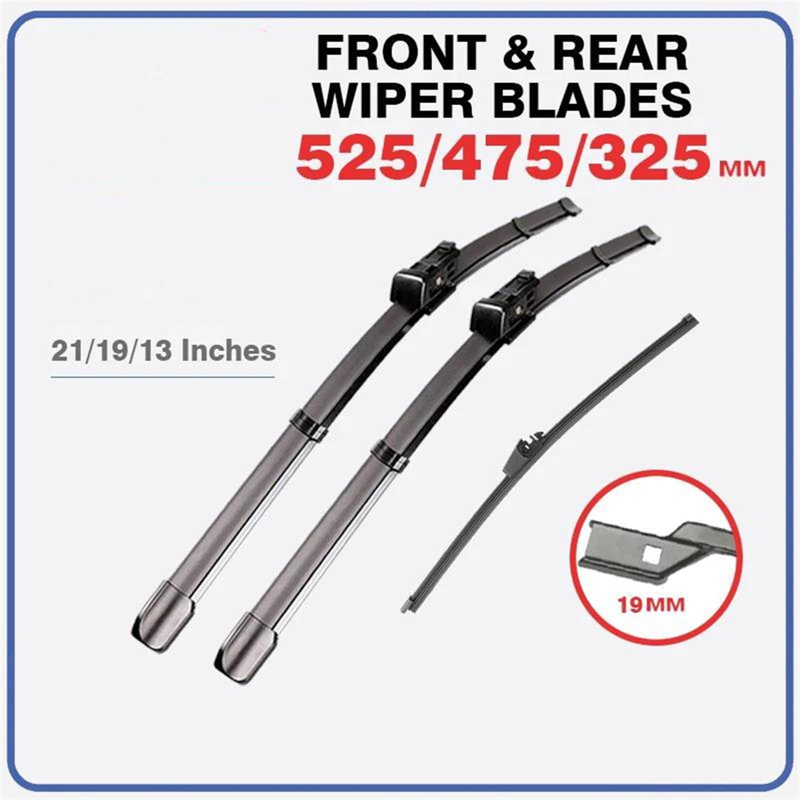 Balais D'essuie-glace Avant LHD Compatible Avec VW Bora 2002-2005 Pare-brise Pare-brise Fenêtre Avant 21"+19