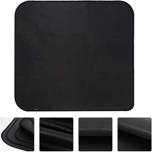 Miniatura 5 de INOOMP Tapete cuadrado debajo de la parrilla para proteger la cubierta, tapete de barbacoa para debajo de la barbacoa, tapete ignífugo para terraza,