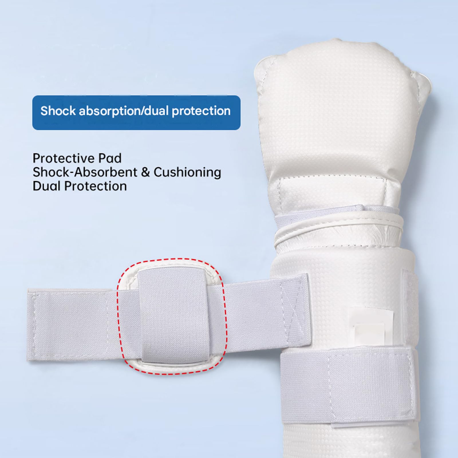 Impacts Protezioni avambraccio con cinghia regolabile rapidamente protezioni per mani e gomiti, competizione, karate, taekwondo, attrezzatura protettiva