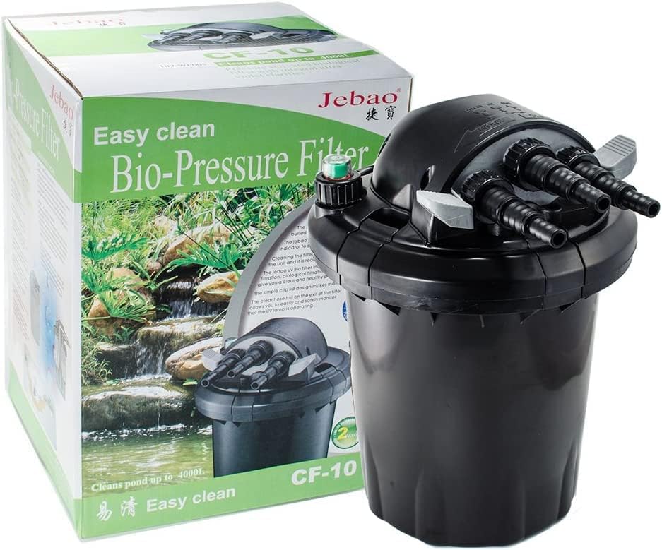 Miniatura 2 de Jebao CF-10 Bio Pressure 13W Filtro UV para estanque con bomba de 528 GPH, hasta 1000 galones