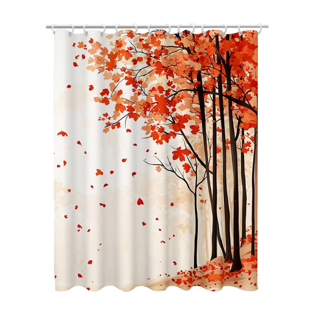 Rideau de douche orange 200x180 cm, cadeau utile et coloré pour une pendaison de crémaillère