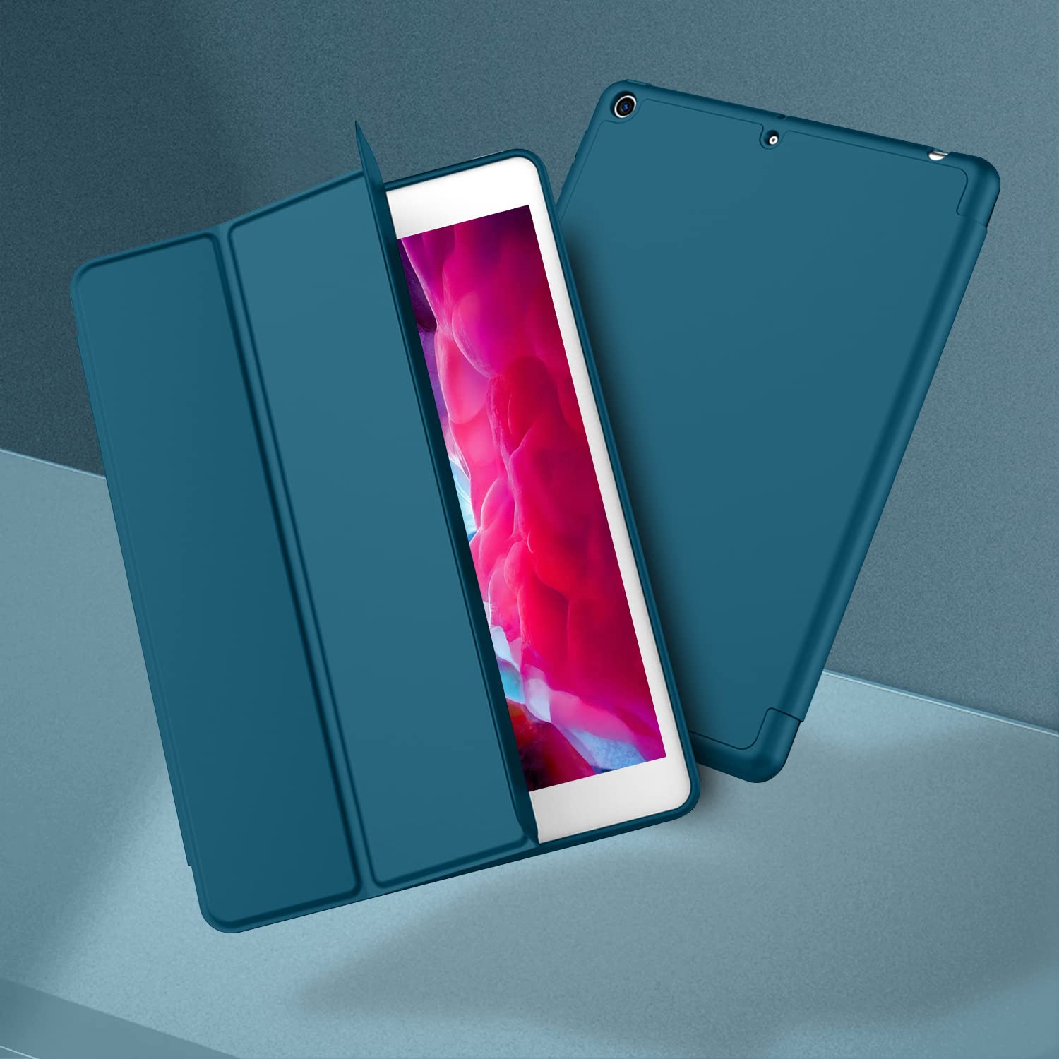 iMieet Etui na iPada 9.7 (model 2018/2017, 6./5. generacji), etui Smart Cover z uchwytem na ołówki i miękką silikonową ochroną tylnej części ciała dla niemowląt, osłona do automatycznego budzenia