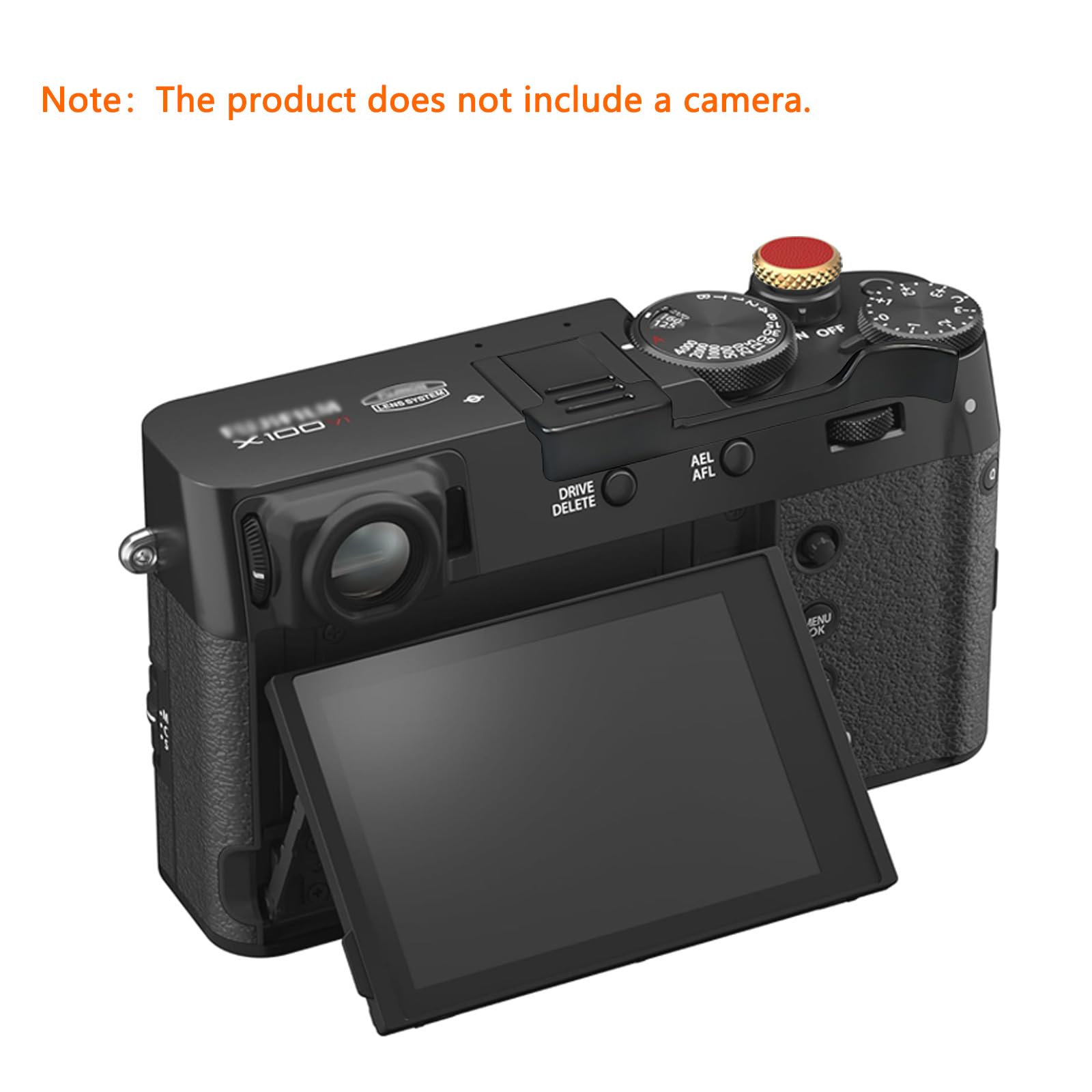 X100VI /X100V Metal Thumb Up Grip for Fuji Fujifilm X100VI X100V X100FCamera Hot Shoe Thumb Hand Grip Accessories (Black)