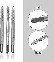 Vista 3 de 8/32 Taps Macho de máquina 8-32 -2B UNC Paso de rosca 2B Clase 3 Flautas Juego de grifos de acero de alta velocidad (5 piezas)
