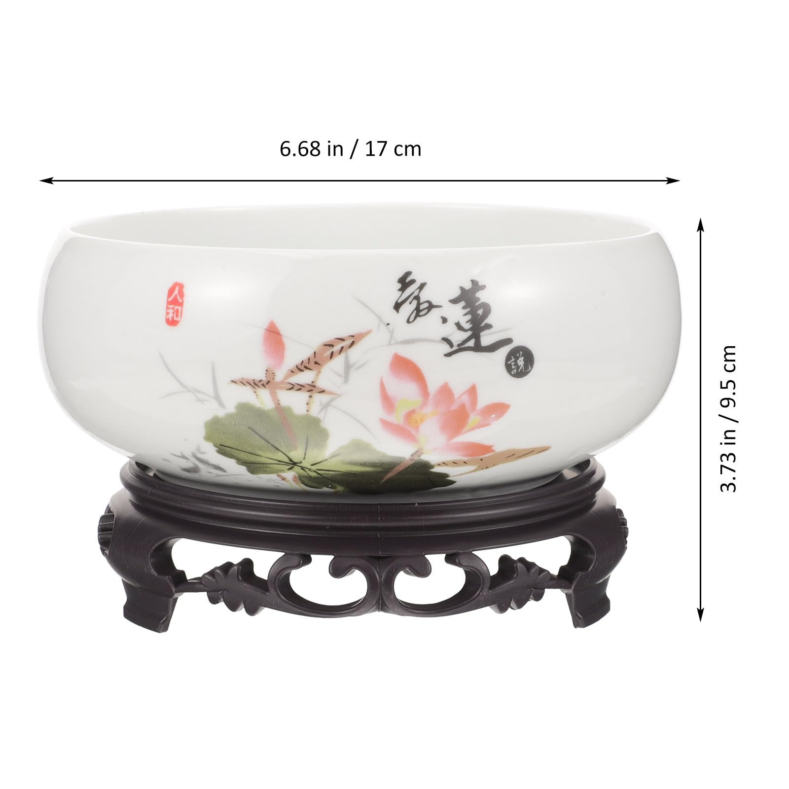 Alipis Chinesischer Stil Keramik Hydrokultur Blumentopf Ohne Loch Mit  Sockel Bonsai Topf Fr Zimmerpflanzen Garten Dekoration 6.69X6.69X3.74In:  Amazon.de: Garten