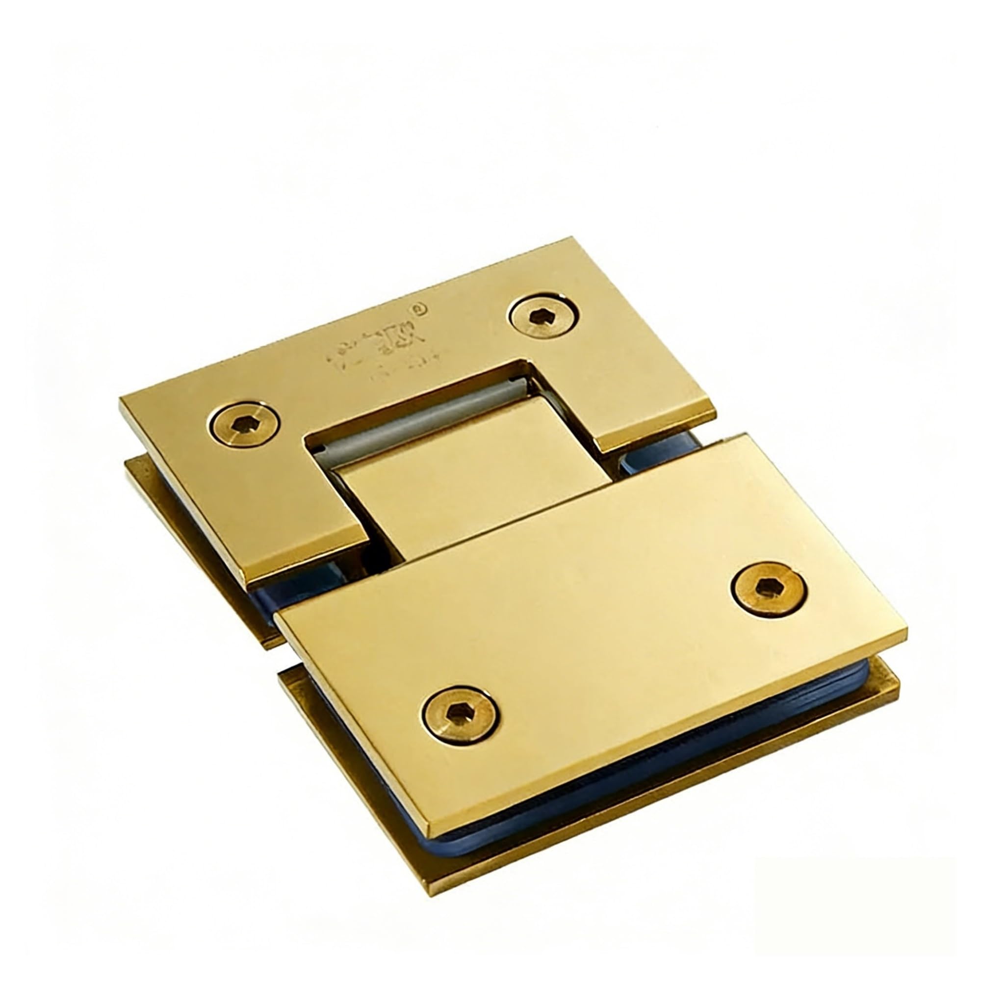 Axylqjvznc Golden 90°/180° Glass Clamp Hinge – 304 Stainless Steel Heavy-Duty Shower Door Or Furniture Replacement