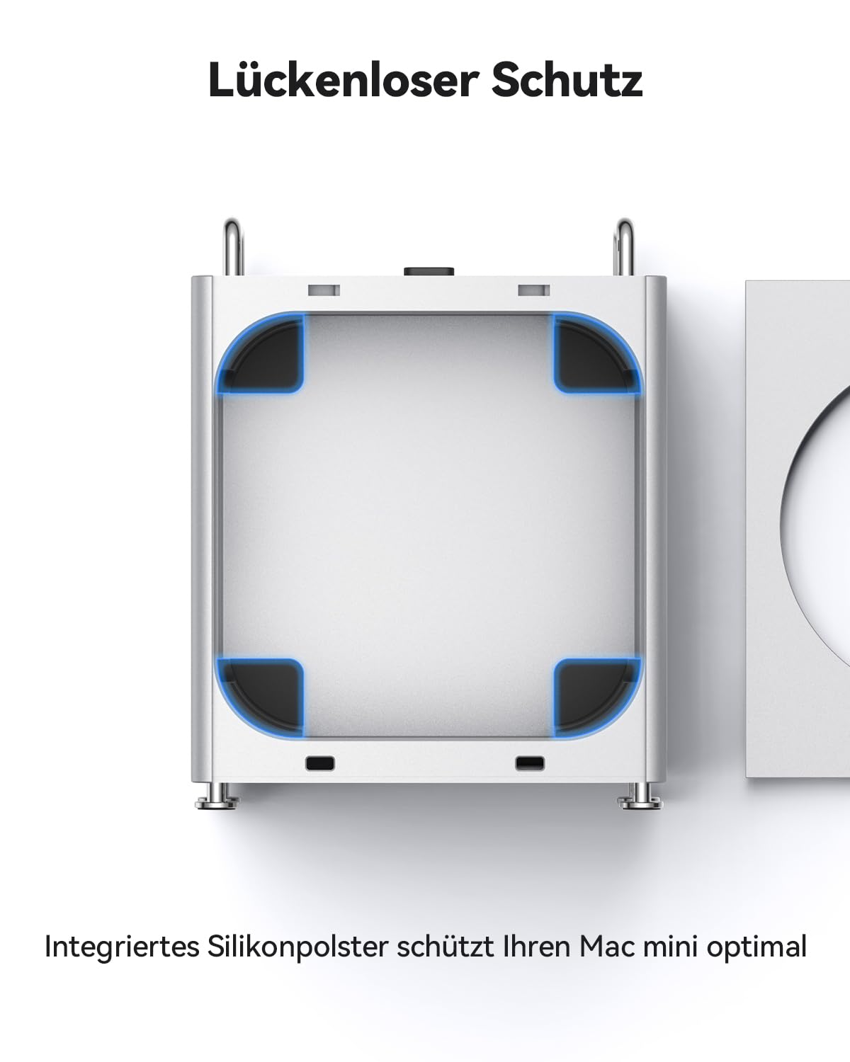 Yottamaster Mac mini M4 Pro Gehäuse, Zubehör für Mac mini M4 Pro, Aluminiumlegierung, Optimierte Wärmeableitung, Tragbarer Kratz- und Stoßschutz