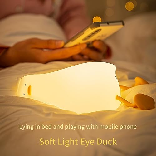 Miniatura 3 de Benson - Luz nocturna plana de pato de crisis existencial, lámpara de pato de crisis existencial, lámpara recargable de 3 niveles, luz nocturna de