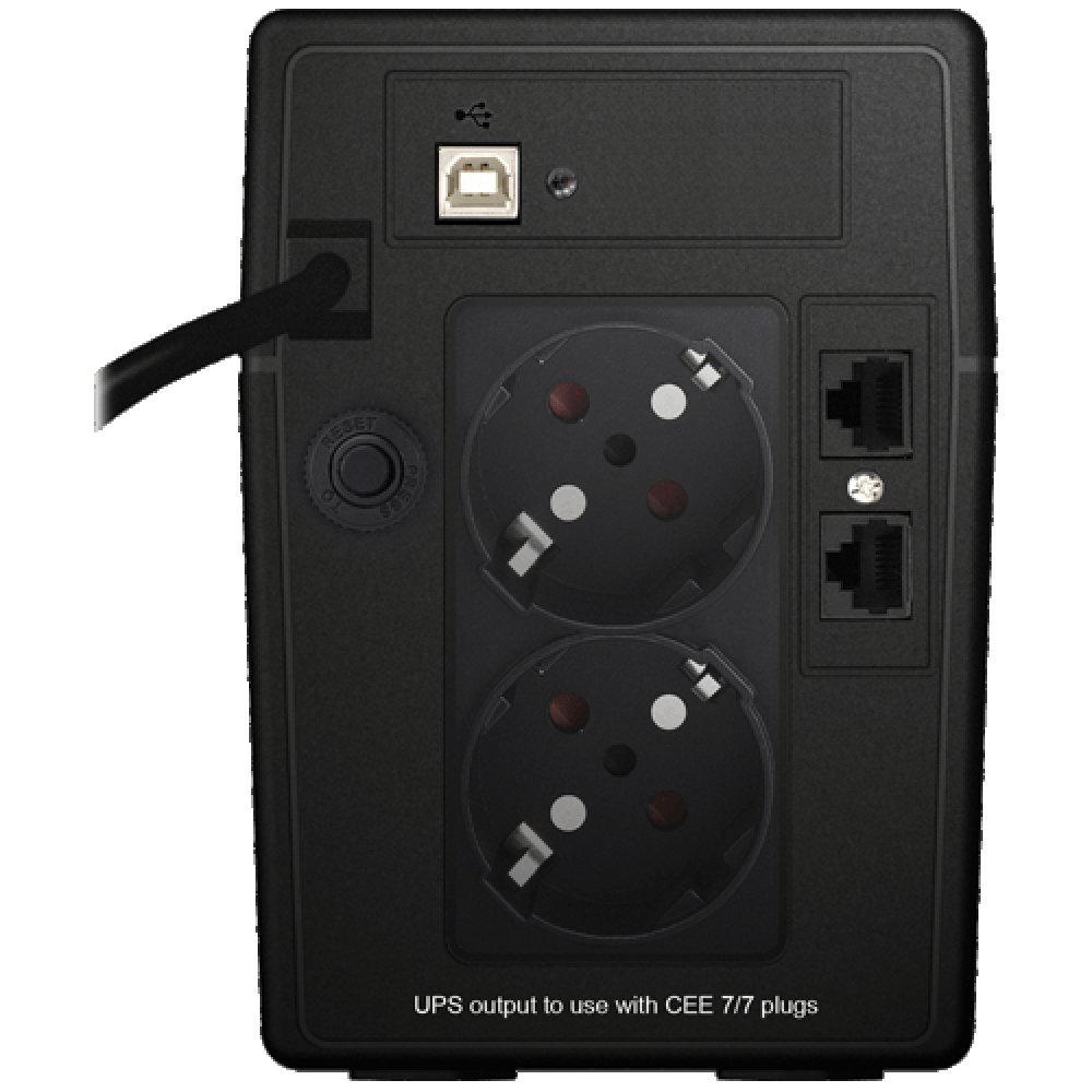 Infosec Onduleur Line Interactive 650 VA 2 Prises FR / SCHUKO -- Garantie 2 ans --