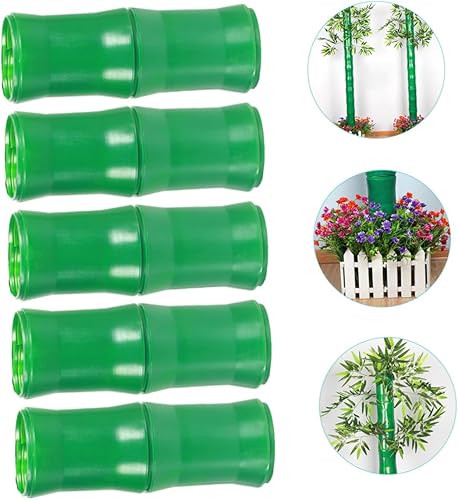 Miniatura 2 de 5 piezas de piel de bambú simulada cubierta de tuberías de anidación tubos de drenaje decoración simulación decoración plantas artificiales agua