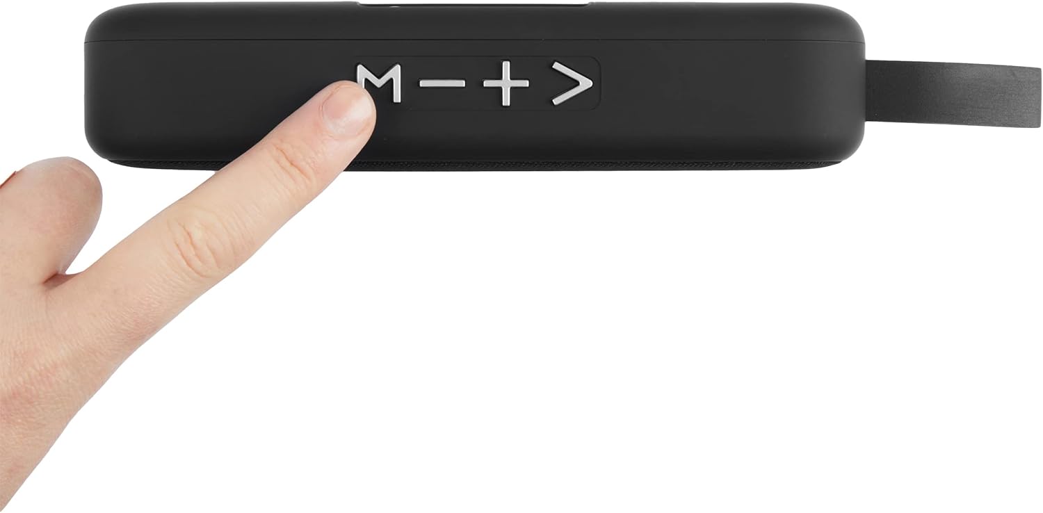 Intempo Fabric Stereo Speaker with a hand icon indicating hands-free calling.