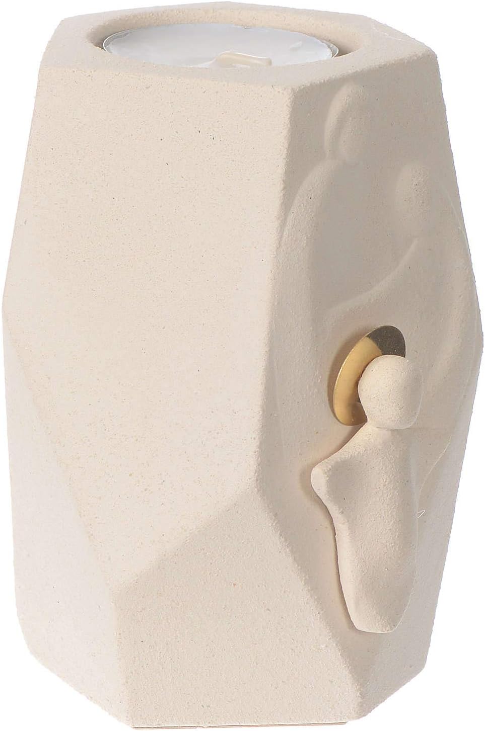 Candle with Nativity in Clay by Centro Ave, 11cm