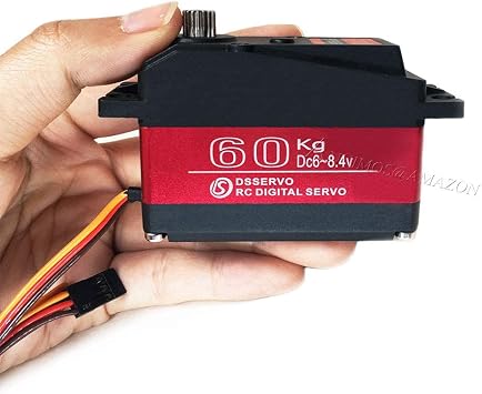 60KG Digital Servo 8.4V High Voltage Stainless Steel Gear Large Torque High Speed Waterproof 1/5 Baja Servos - 180 Degrees