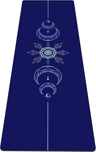 Miniatura 42 de nuveti Alfombrilla de yoga con estampado extra grueso de elastómero termoplástico antideslizante con bolsa de transporte, 72 x 24 pulgadas, extra