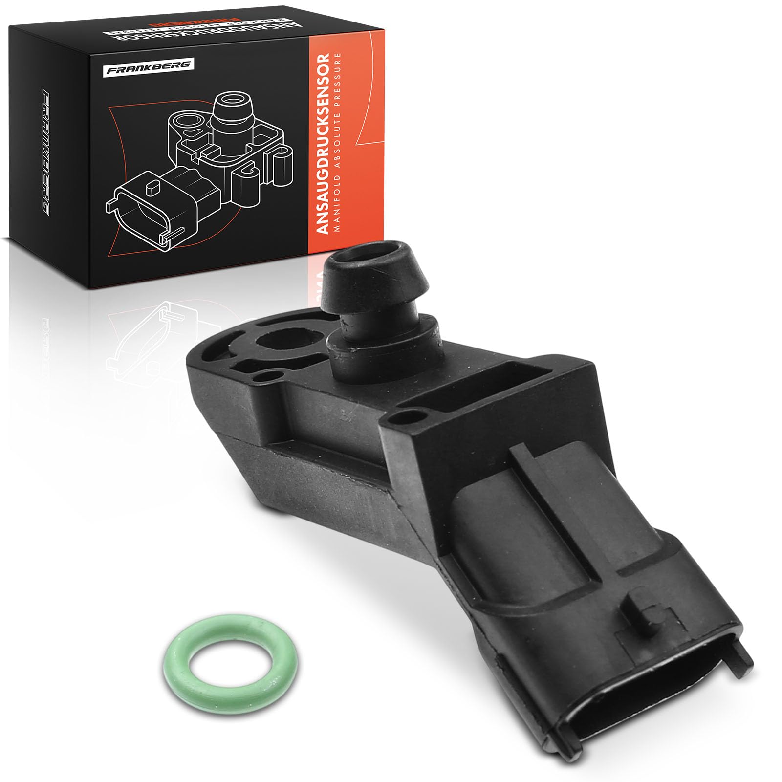 Frankberg Sensore di pressione del tubo di aspirazione Compatibile con Grande Punto 199 Punto Evo 199 Ypsilon 843 156 Sportwagon 932 Doblo MPV 119 223 Replace# 0261230052