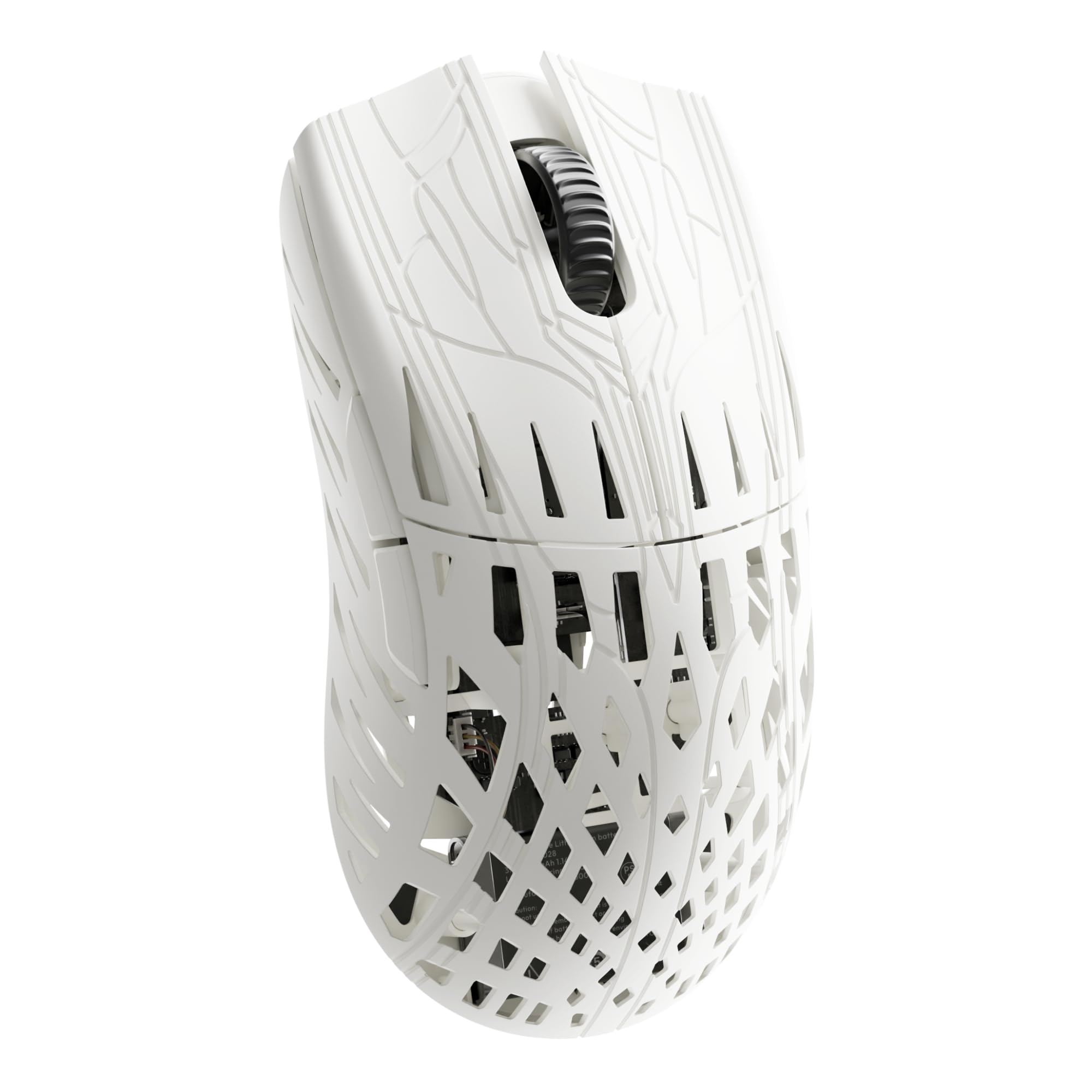 PWNAGE Trinity Wireless Carbon Fiber Gaming Mouse 8kHz - 37grams Ultralight Esports Pro Gamer PAW3950 Optical Sensor 30,000 DPI - 8000Hz -100% PTFE Skates Wireless Symm 2 - White