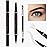 LAVONE Eyebrow Pencil Makeup Kit Waterproof 2-IN-1 Microblading Pen/Pomade Eyeliner and Dual-ended Brush, Brow Pencil Kit for Natural Eyebrows, Dark Brown