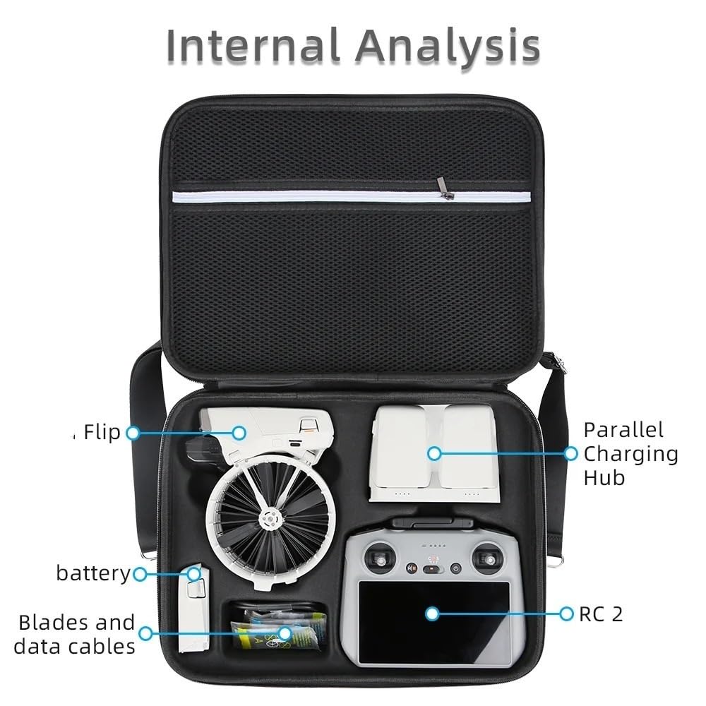 Compatibile con DJI Flip/RC 2 Borsa da trasporto a tracolla con protezione rigida