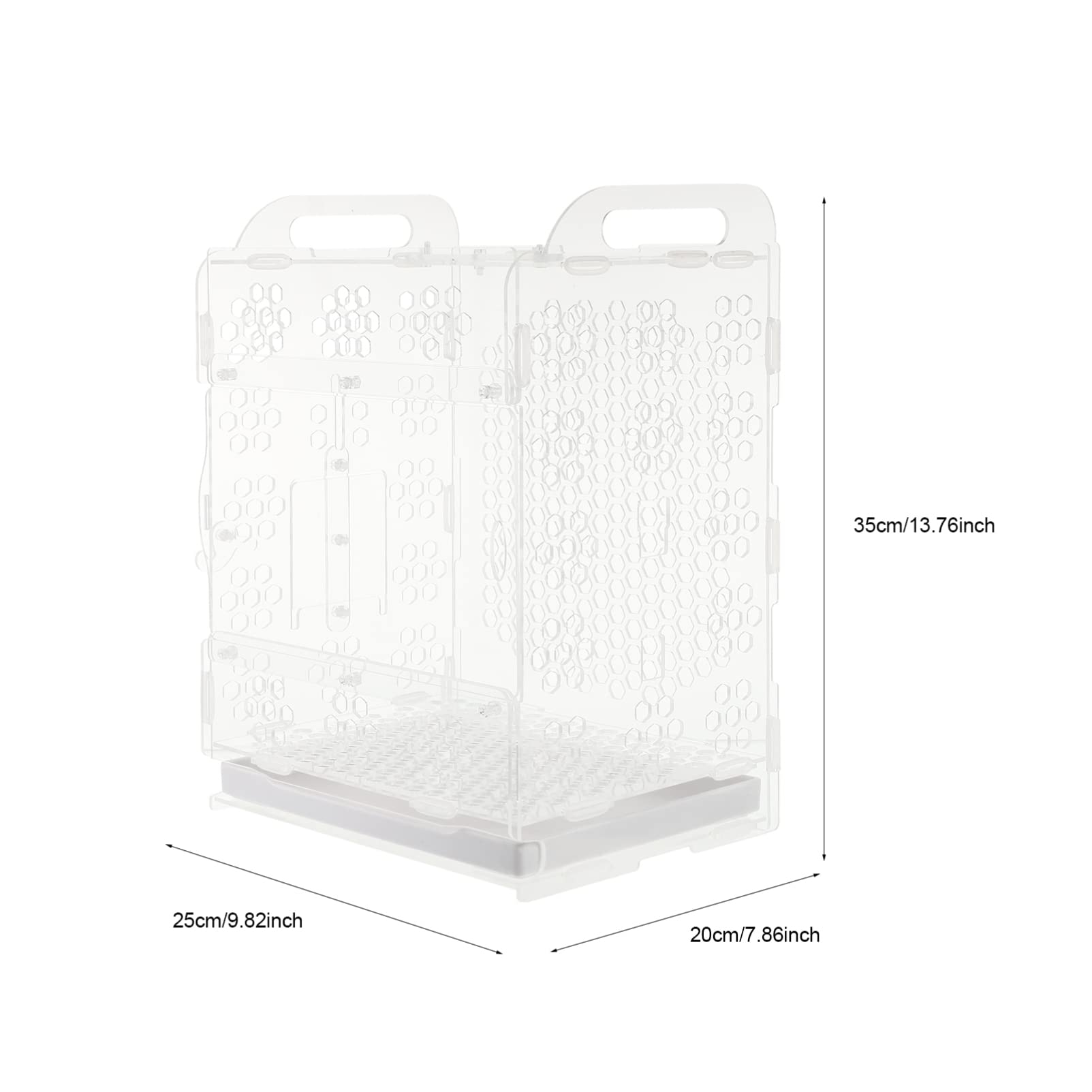 POPETPOP Jaula para Loros De Acrílico Diseño Transparente con Bandeja Ideal para Aves