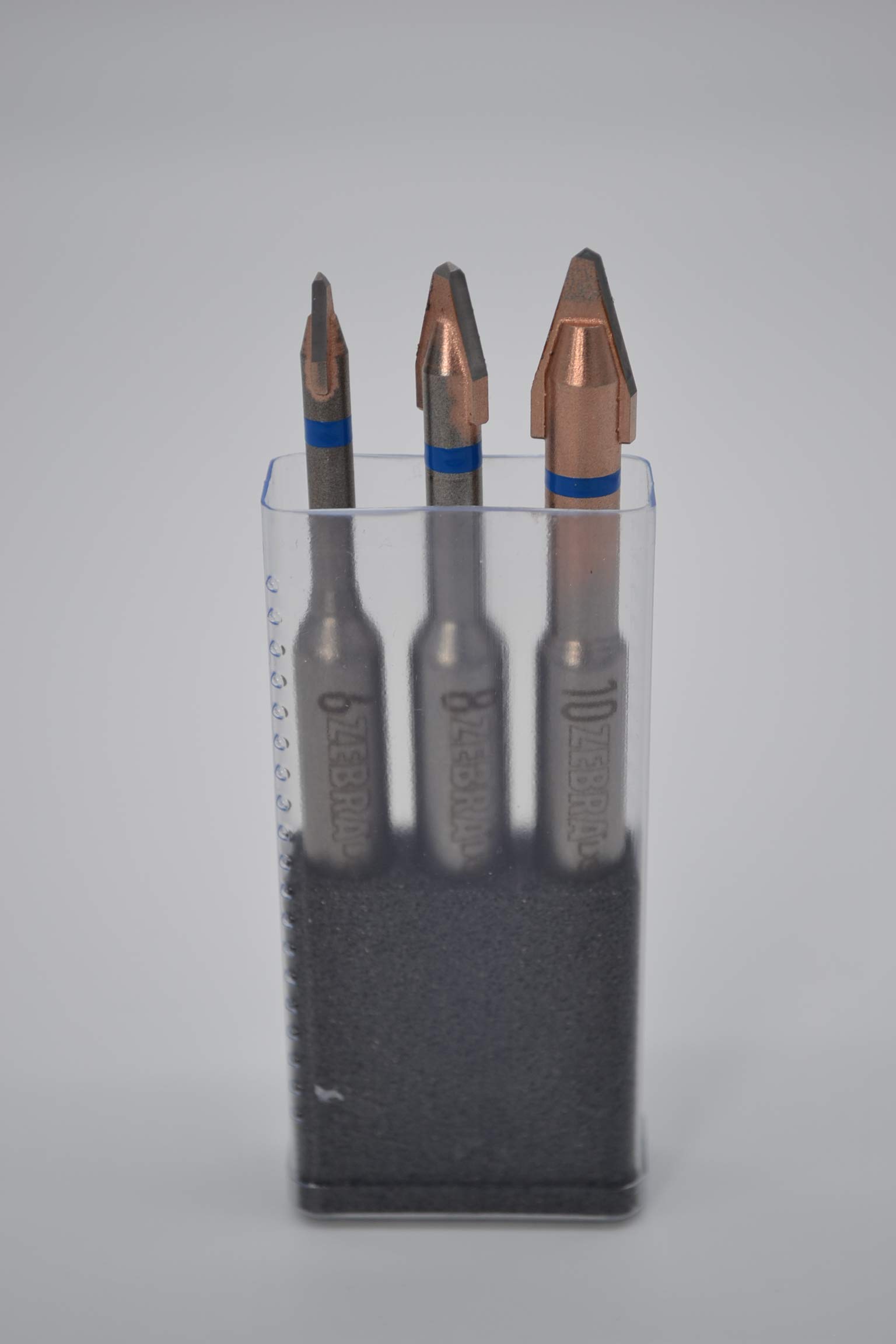 Würth Porcelain Stoneware Drill Bit Set 3-Piece Polygon 6-8-10 mm Zebra
