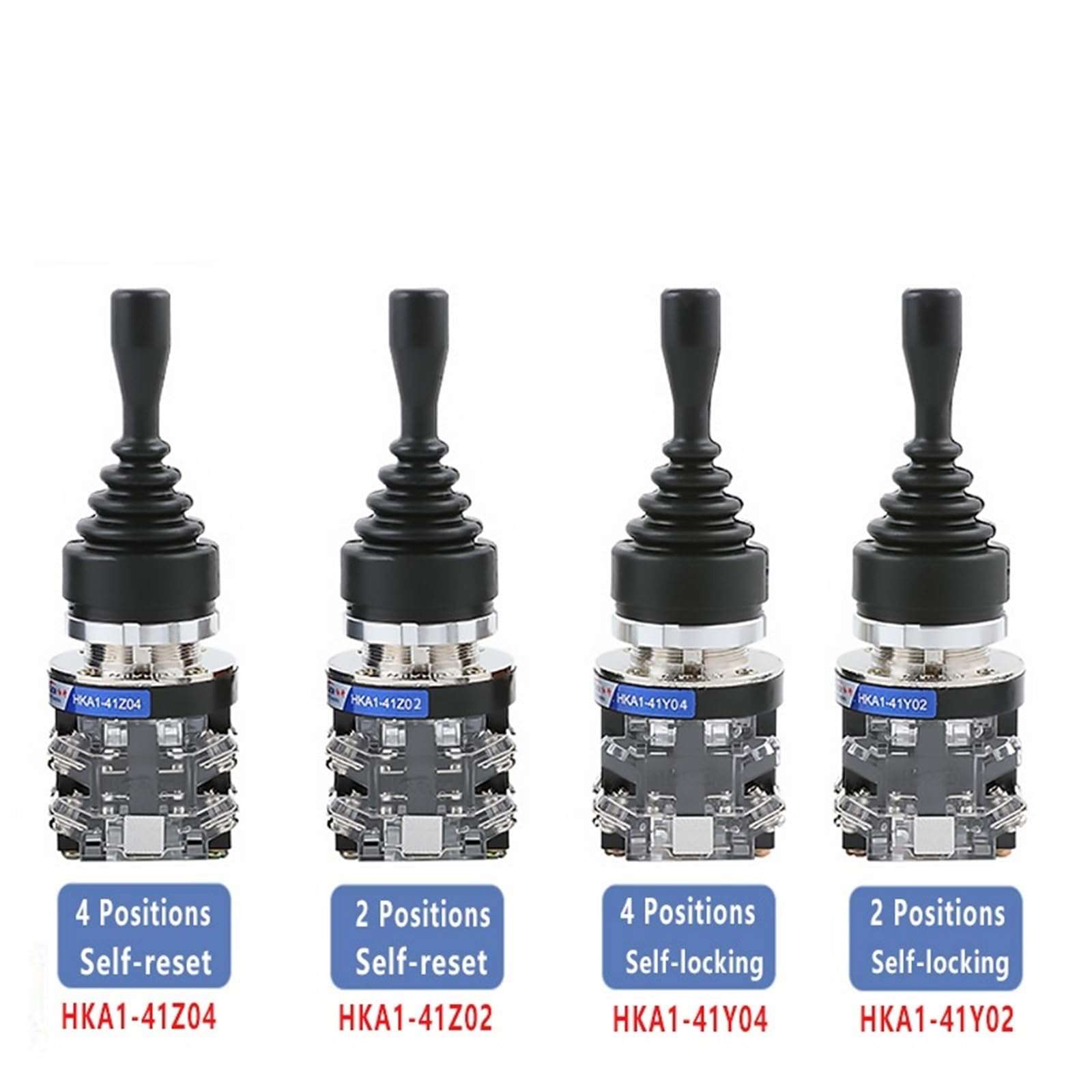 Joystick-Schalter Monolever-Wippschalter Kreuzschalter 2/4 Positionen 2NO 4NO Selbstrückstellend Selbsthemmend Lochgröße 30mm HKA1-41Y02/04 41Z02/04(2 way Self lock)