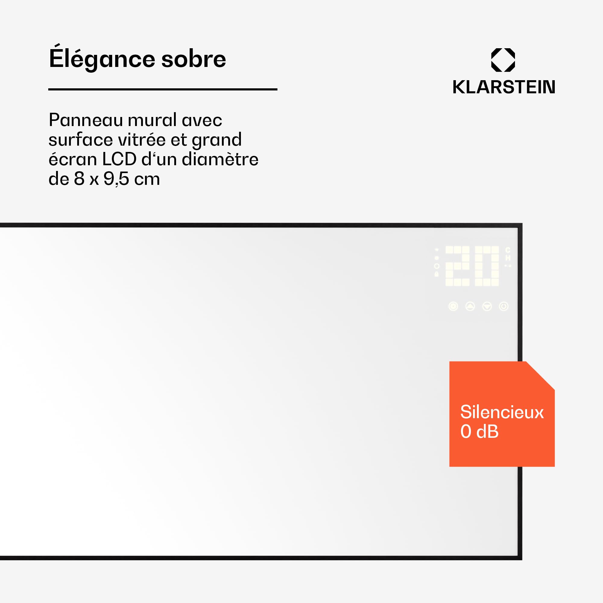 Klarstein Radiateurs Chauffage Radiant Electrique IP24, Chauffage Salle de Bain Infrarouge Intelligent WiFi et App, Radiateur Electrique Mural 770W, Heater avec Détection Fenêtre Ouverte, Thermostat