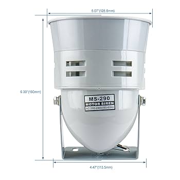 Amazon.com: Baomain Motor Siren DC24V 110DB 0.5A Sound Alarm